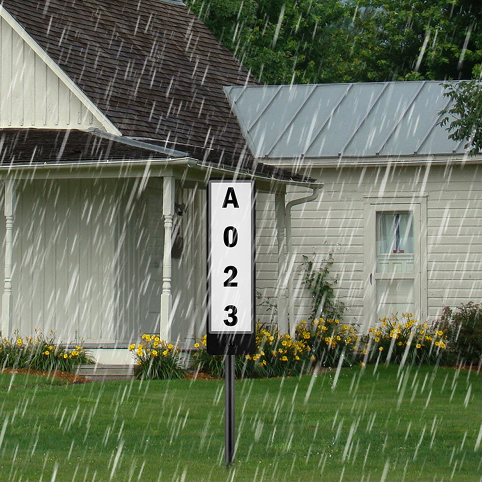 Double Sided Solar Address Sign
