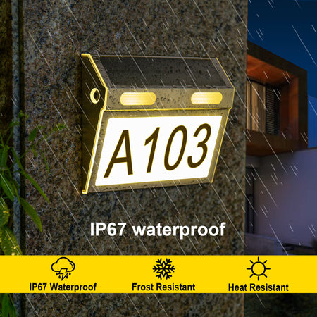 Stainless Steel Solar Address Sign