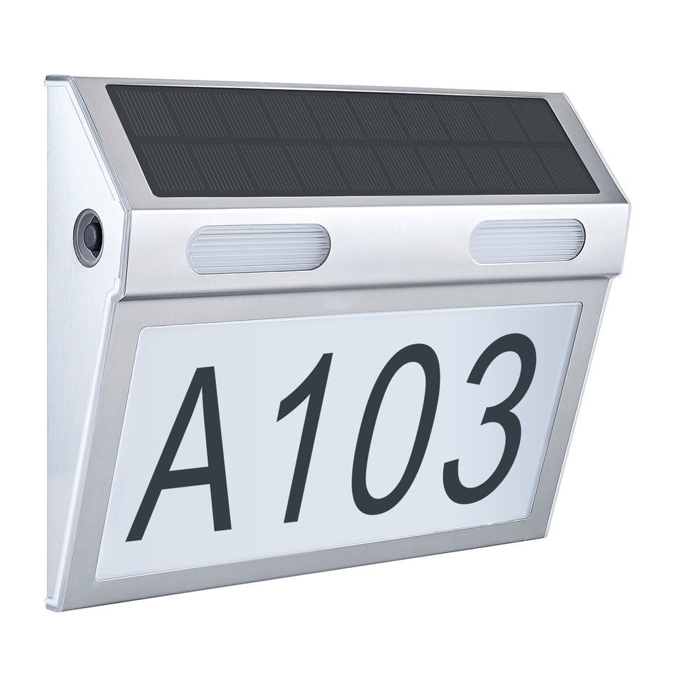 Stainless Steel Solar Address Sign
