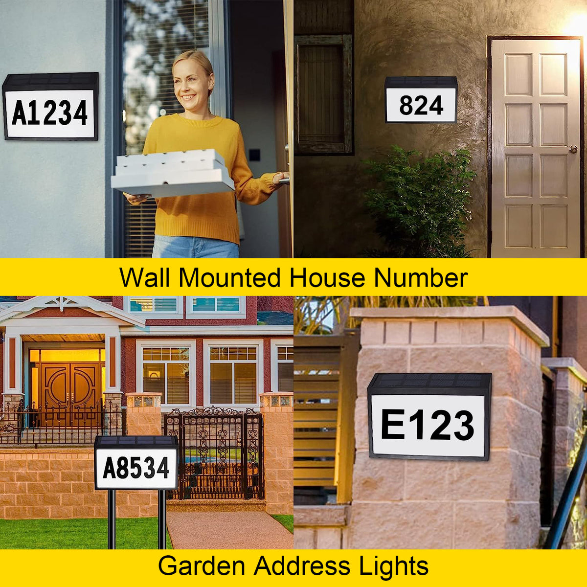 Solar Address Sign