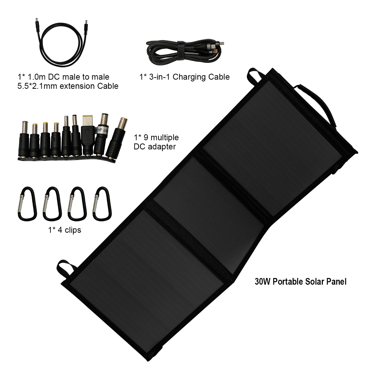 30 Watt Portable Monocrystalline Solar Panel