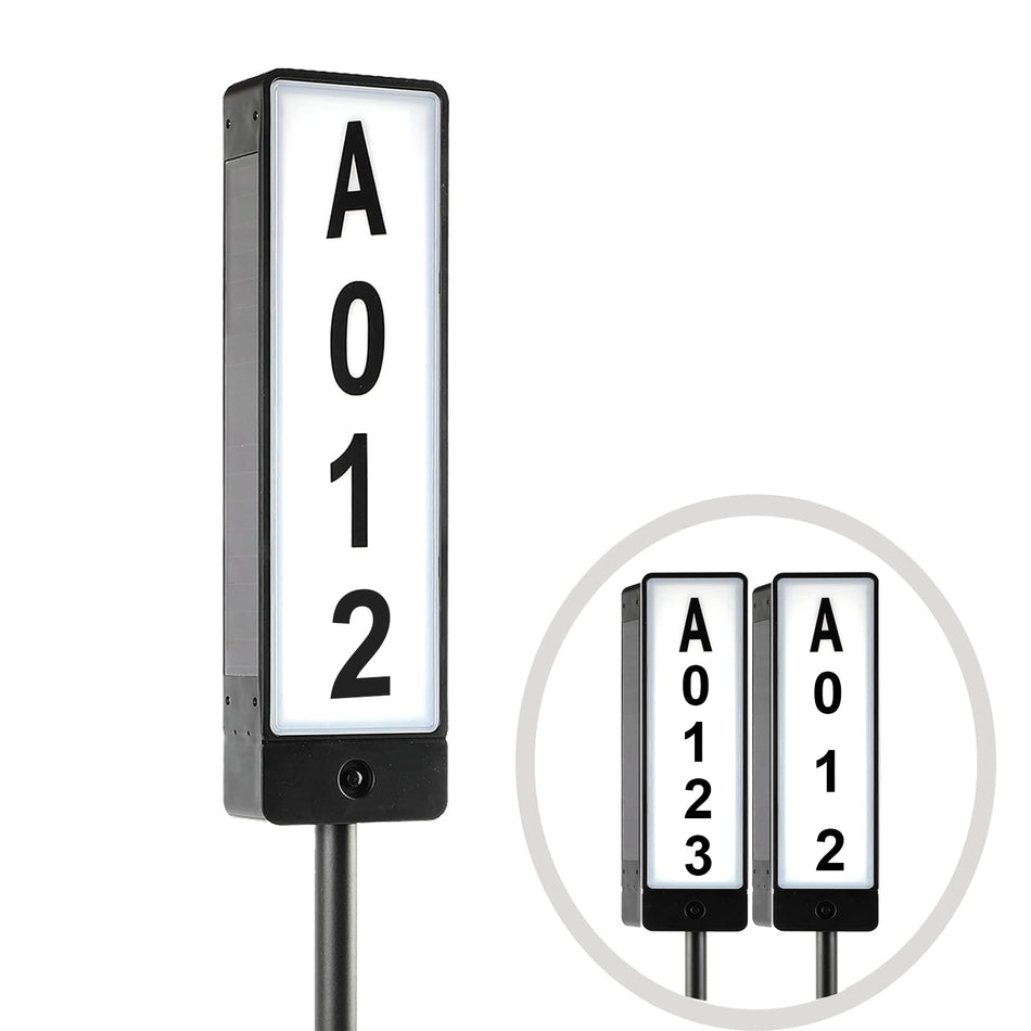 Double Sided Solar Address Sign