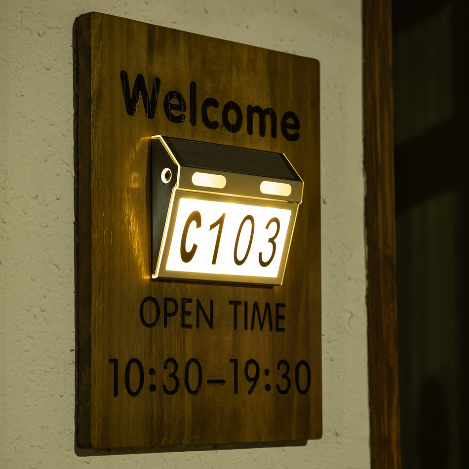 Stainless Steel Solar Address Sign