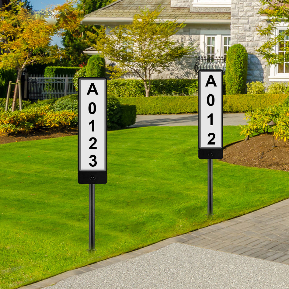 Double Sided Solar Address Sign