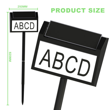 Solar Address Sign with Stakes