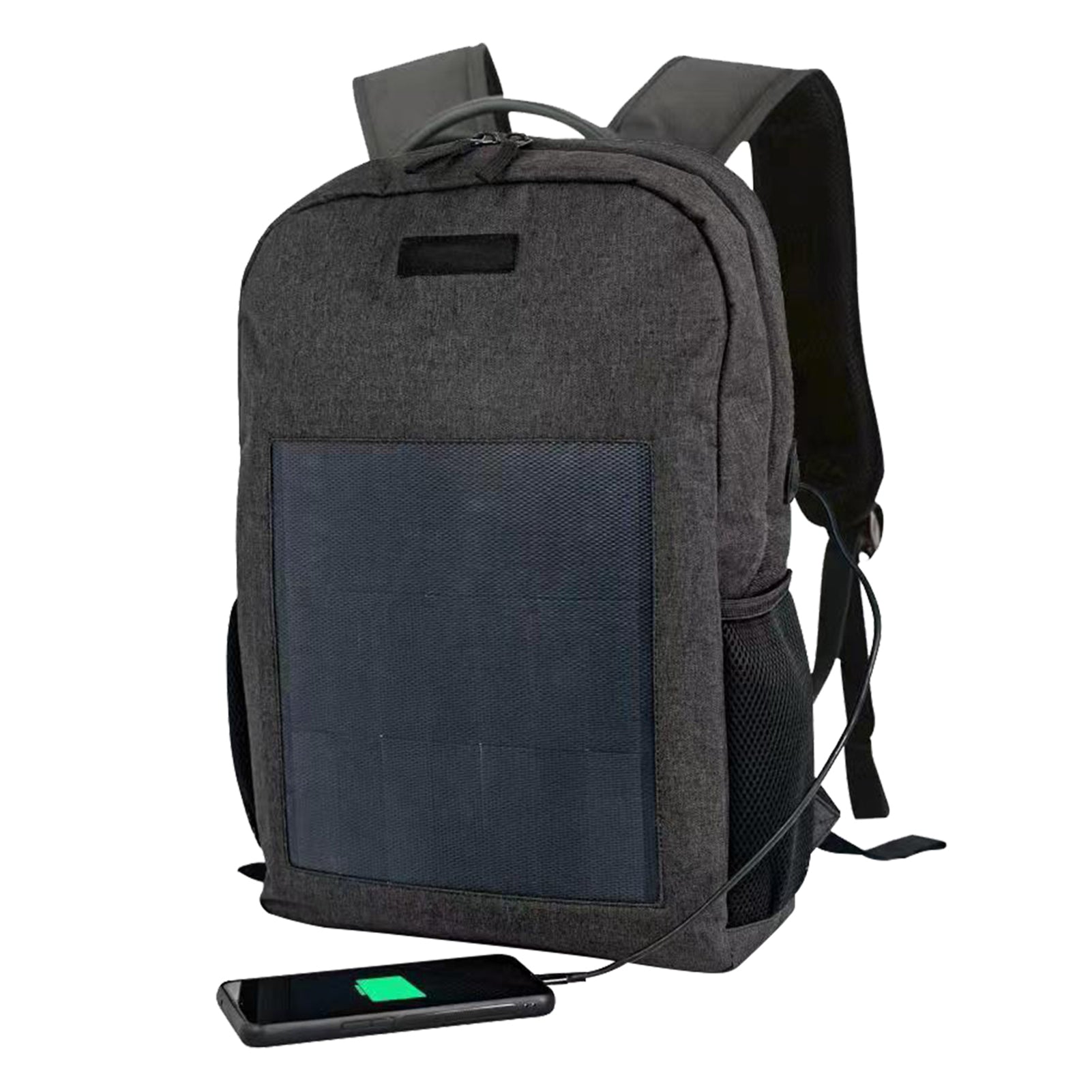 10 Watt Flexible Solar Backpack Gray With USB Port XEACHANGE
