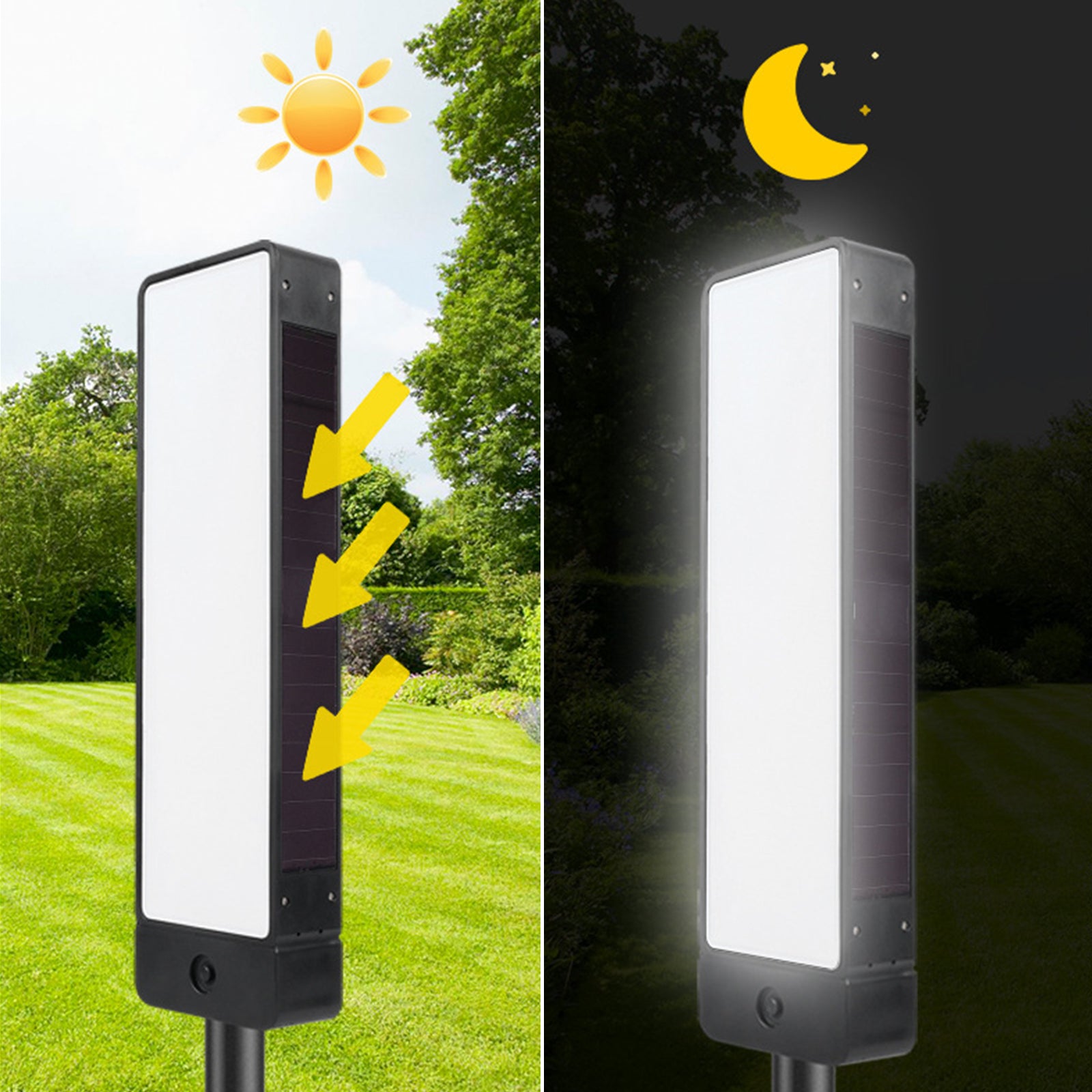 Double Sided Solar Address Sign
