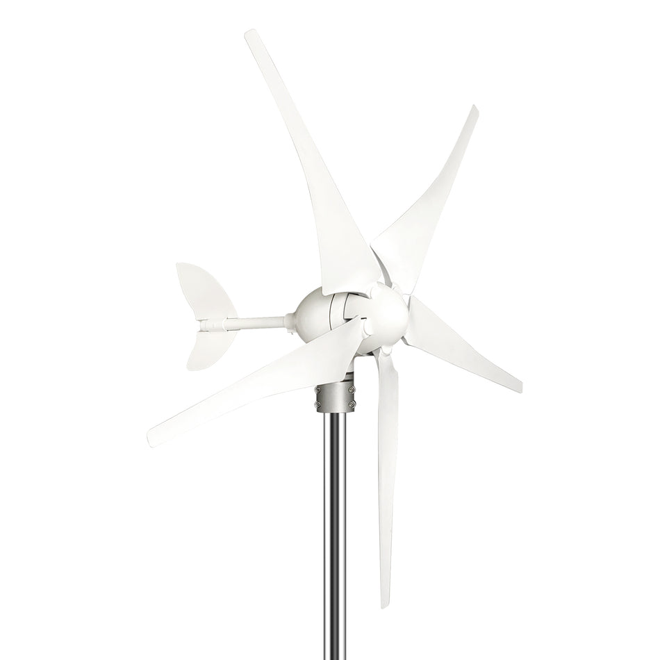 500W 12V/AC 5 Blades Auto Adjust Upwind Wind Turbine Generator Kit with MPPT Controller